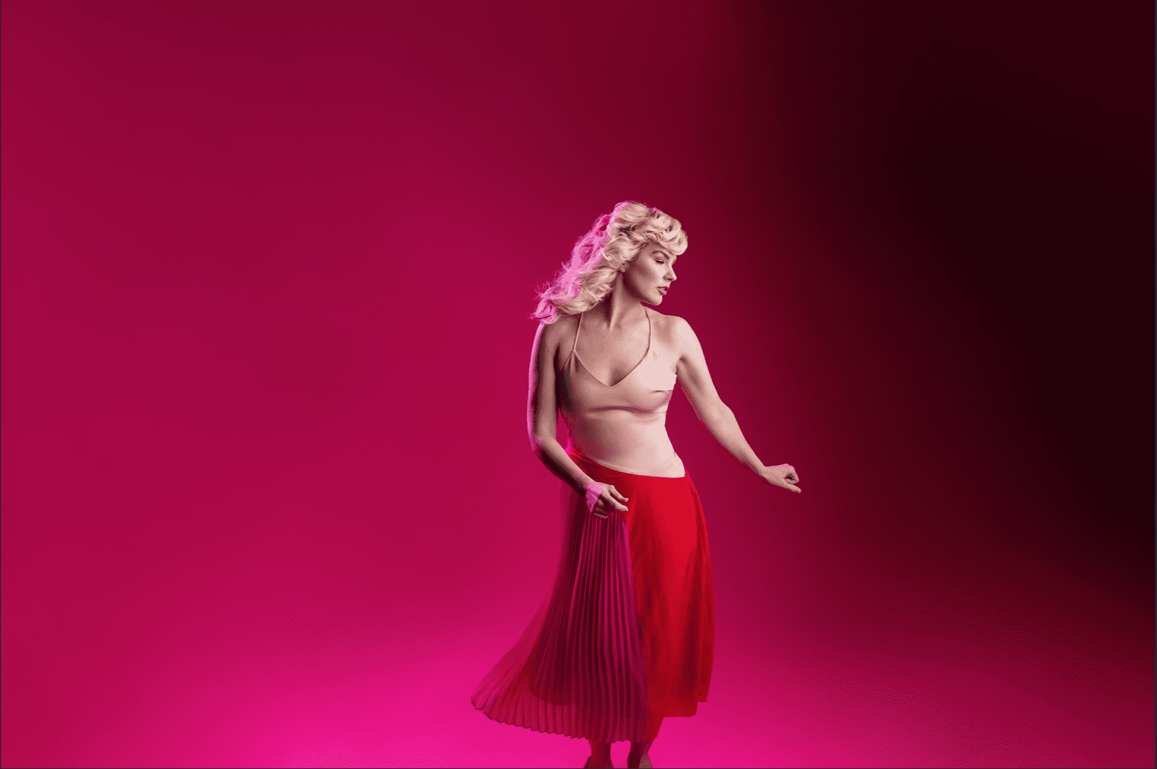 Emily West sings Contemporaries red dress